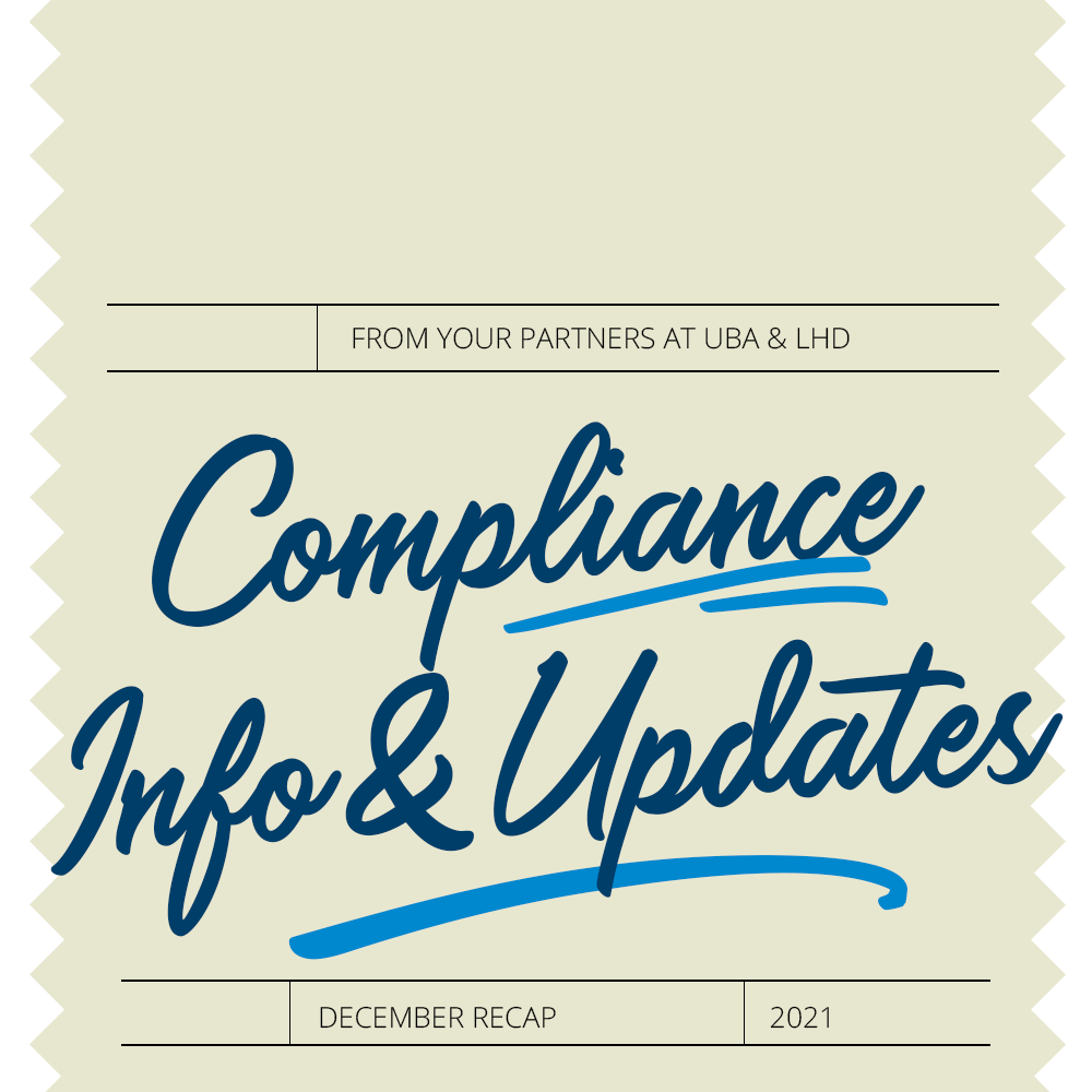 December 2021 Compliance Recap